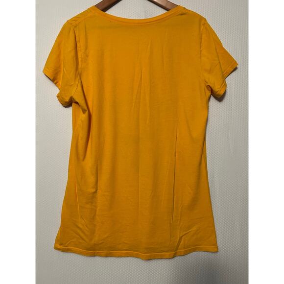 Pittsburgh Penguins Womens Majestic Threads Yellow V Neck Short Sleeve Tee XL - Picture 7 of 9